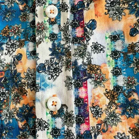 Robert Graham Tailored Fit Button Down Shirt Multi Color Long Sleeve